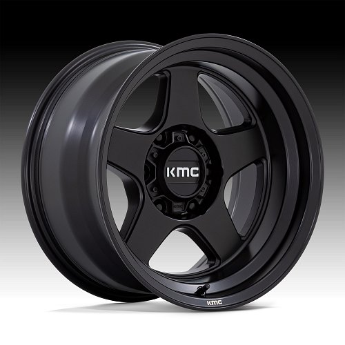 KMC KM728 Lobo Matte Black Custom Truck Wheels 1